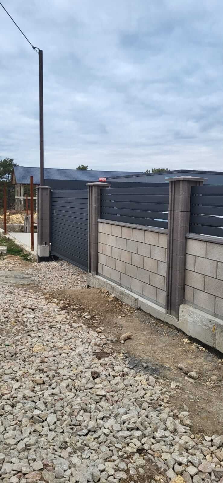 Забор-ранчо из металлопланкена 28м RAL7024 Серый Графит МАТТЕ фото 2 в Донецке
